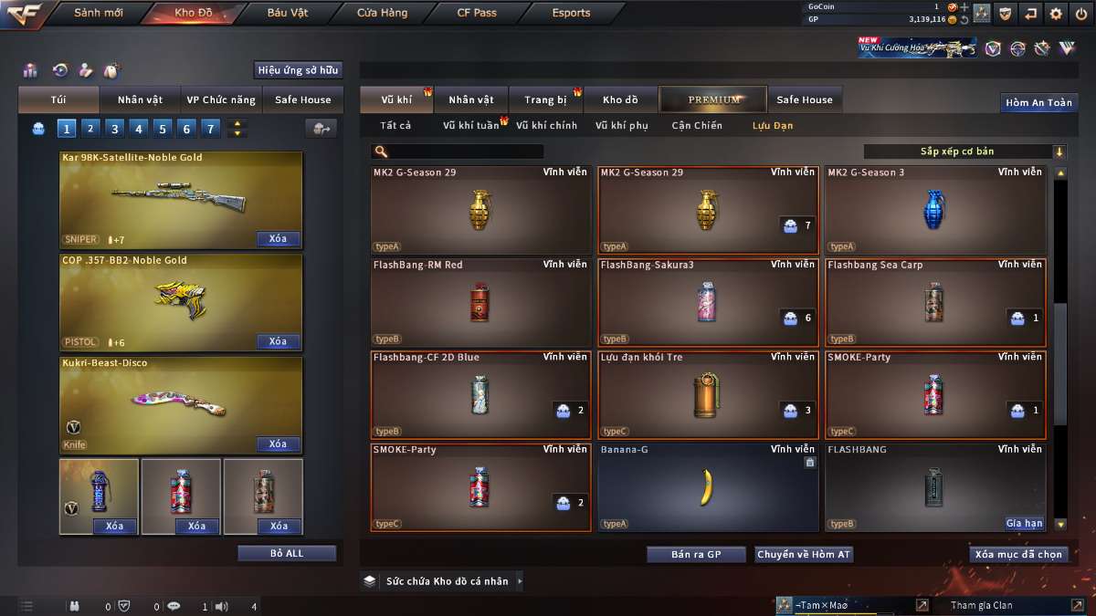 shop acc cf uy tin gia re